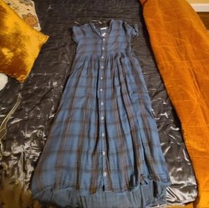 Free People NWT Plaid Midi